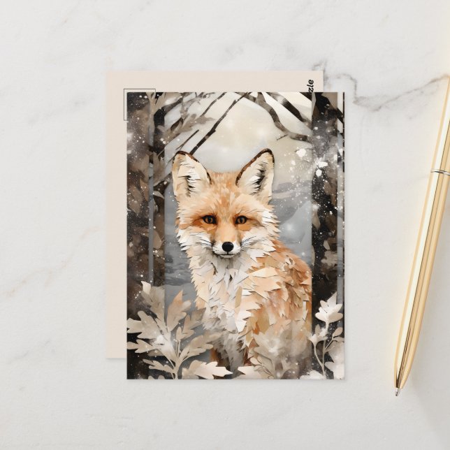 Winterwölferfreunde Postkarte (Vorderseite/Rückseite Beispiel)