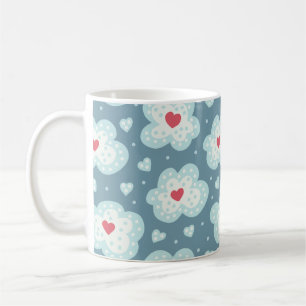 Winterwolken Schneeflocken Kaffeetasse