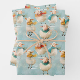 Winterwolkenschaf Geschenkpapier Set