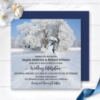 Winterwonderland Einladung zur Hochzeit