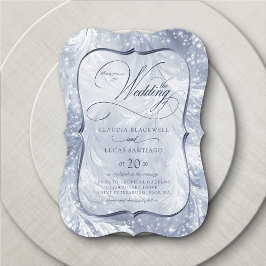 Winterwonderland Elegante Schneehöhe Einladung