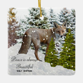 Winterwonderland Fox Keramik Ornament