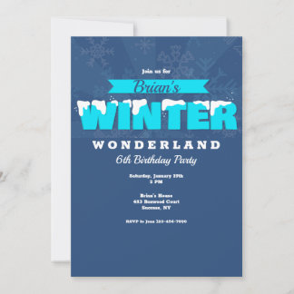 Winterwonderland Geburtstagseinladung Einladung