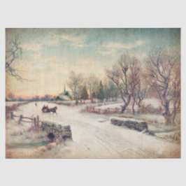 Winterwonderland-Gewebe oder Dekoupage-Papier Seidenpapier