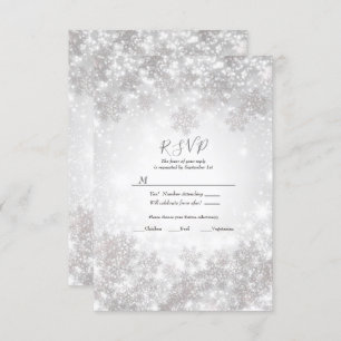 Winterwonderland Hochzeit RSVP Einladung