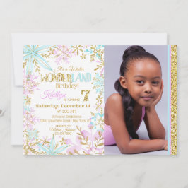 Winterwonderland Schneeflocken Sparkasse Geburtsta Einladung