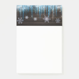Winterwonderland Schneeflocken & Wälder, gefroren Post-it Klebezettel