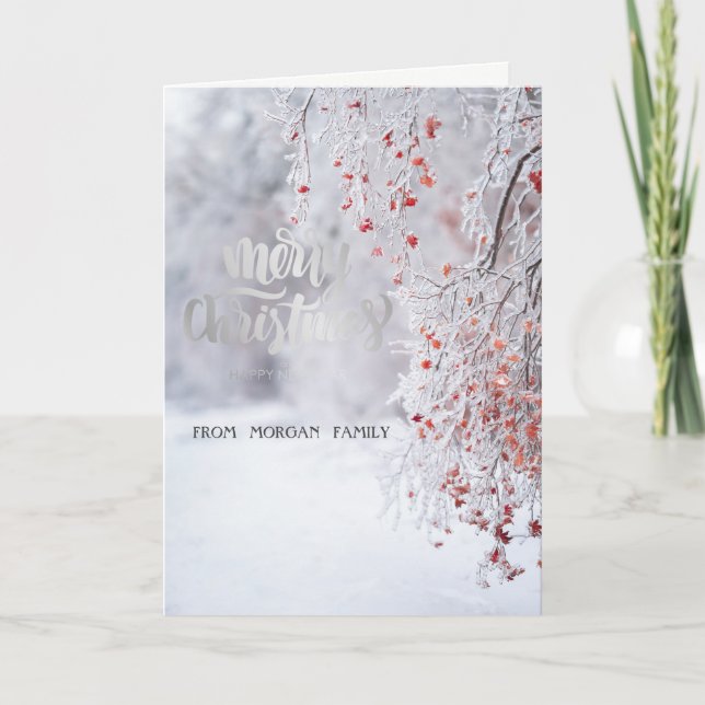Winterwonderland Snow Holiday Card Feiertagskarte (Vorderseite)