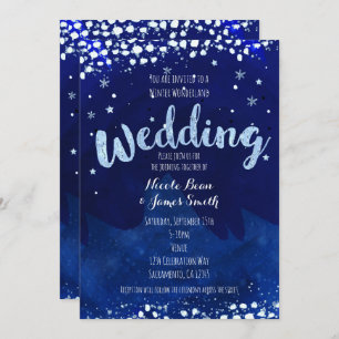 Winterwonderland WEDDING Starry Sky Einladungen