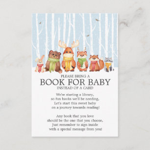 WinterWoodland Animals Boys Showbuch für Baby Einladung