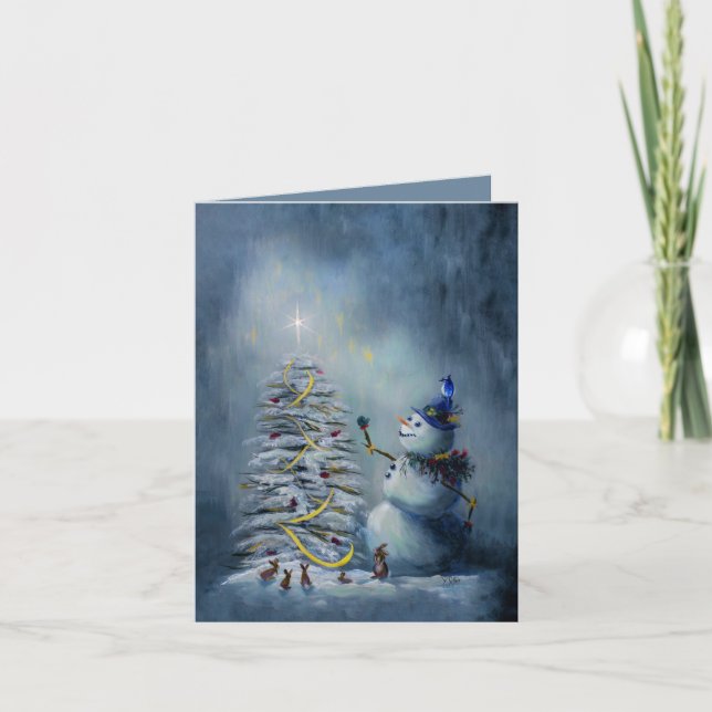 Winterwunder  dankeskarte (Vorderseite)