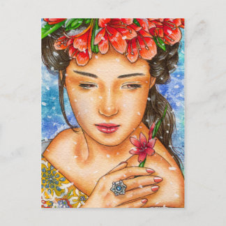 Winterwunder: Kafir Lily" Winterthema Postkarte