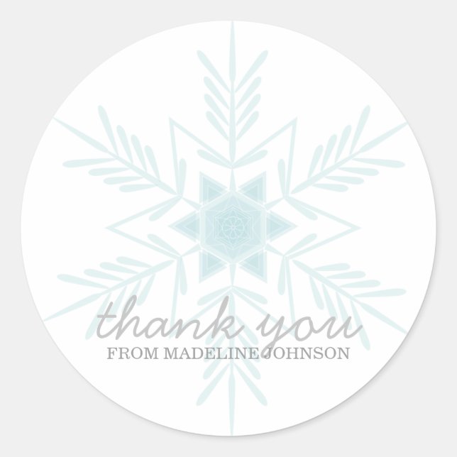 Winterwunder-Label SWEET 16 Party Keepake Runder Aufkleber (Vorderseite)