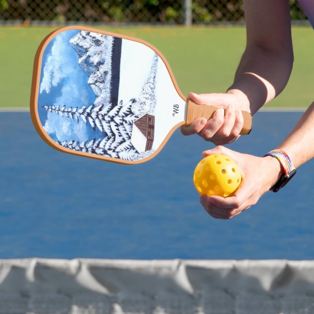 Winterwunder mit Text Pickleball Schläger (InSitu)
