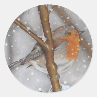 Winterwunder Runder Aufkleber