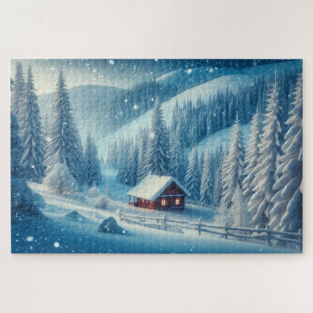 Winterwunderland - atemberaubende Landschaftliche  Puzzle (Horizontal)
