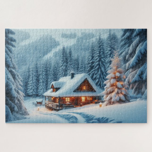 Winterwunderland - atemberaubende Landschaftliche  Puzzle (Horizontal)