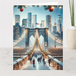 Winterwunderland. Brooklyn Bridge - New York Karte