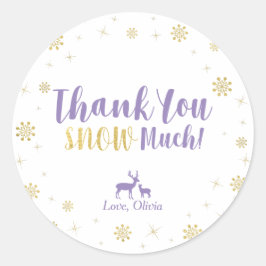 Winterwunderland, Custom Gold Dankeschön Sticker