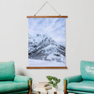 Winterwunderland-Entdecker Wandteppich Mit Holzrahmen