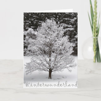 Winterwunderland Feiertagskarte