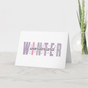 Winterwunderland - Festliche Typografie Kunst Karte