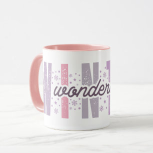 Winterwunderland - Festliche Typografie Kunst Tasse