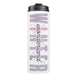 Winterwunderland - Festliche Typografie Kunst Thermosbecher
