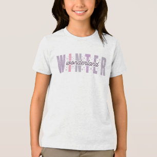 Winterwunderland - Festliche Typografie Kunst Tri-Blend Shirt