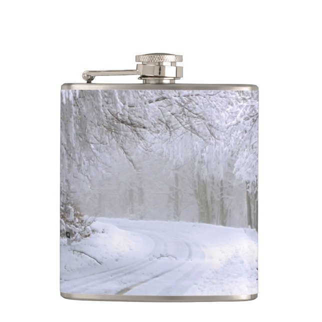 Winterwunderland Flachmann (Vorderseite)