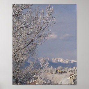 Winterwunderland frostige Bergwelt Poster