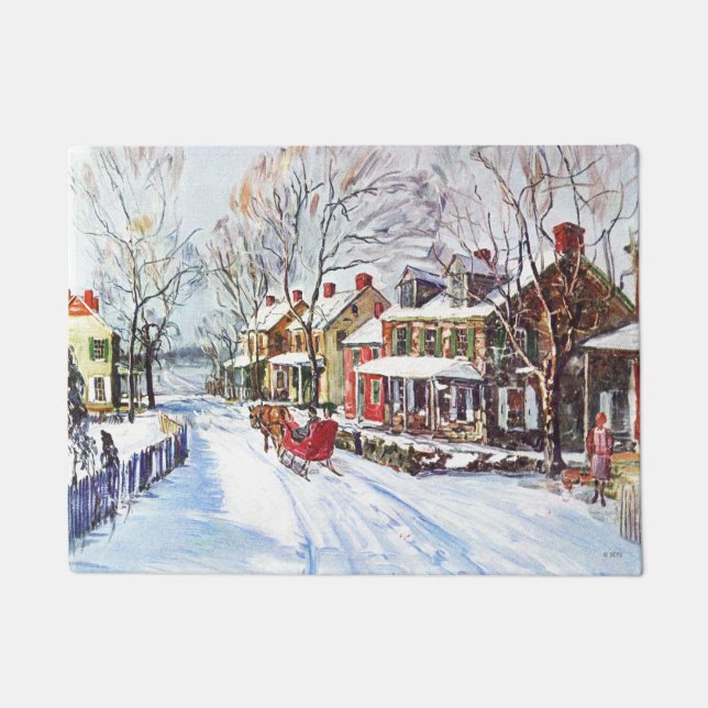 Winterwunderland Fußmatte (Vorderseite)