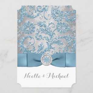 Winterwunderland, GEDRUCKTE Kristallbuckle Einladu Einladung