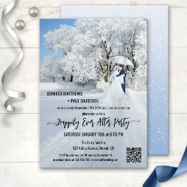 Winterwunderland glücklich je nach Hochzeit Einladung