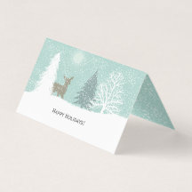 Winterwunderland Hirsche, Schneekiefern Weihnachte