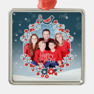 Winterwunderland Ihr Foto Weihnachtsfest Ornament Aus Metall