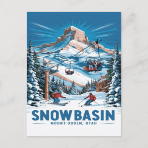 Winterwunderland im Schneebecken Postkarte