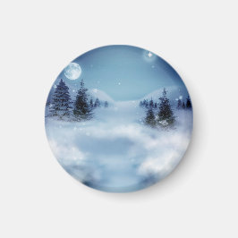 Winterwunderland in der Nacht Magnet