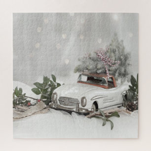 Winterwunderland, Kiefer, Auto Puzzle