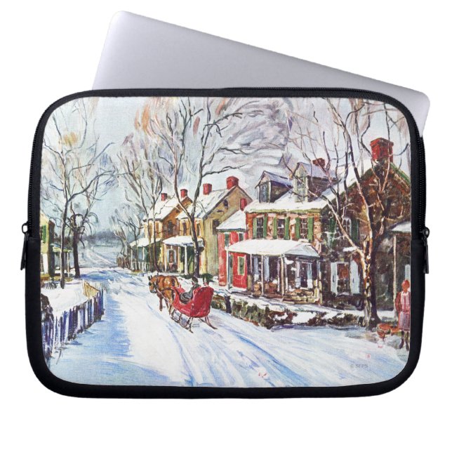 Winterwunderland Laptopschutzhülle (Vorderseite)