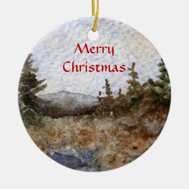 Winterwunderland-Ornament Keramikornament (Vorne)