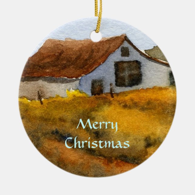 Winterwunderland-Ornament Keramikornament (Vorne)