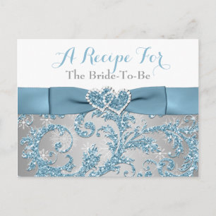 Winterwunderland, Rezept-Karte für verbundene Herz Postkarte