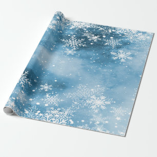 Winterwunderland, Schneeblauer Urlaub Geschenkpapier