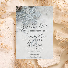 Winterwunderland Silberschneemaschine Hochzeit Save The Date