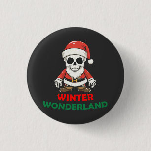 Winterwunderland Skull Button