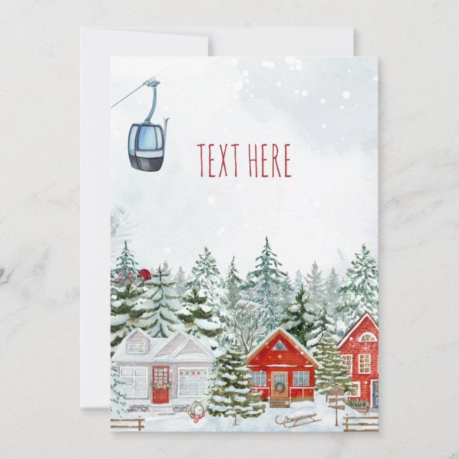 Winterwunderland Weihnachtsgeschichte Feiertagskarte (Vorderseite)