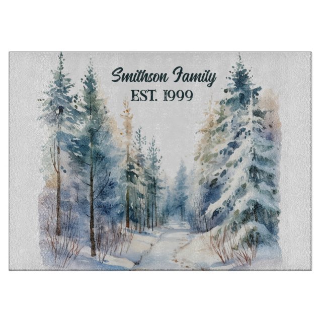 Wintery Forest Schneidebrett (Vorderseite)