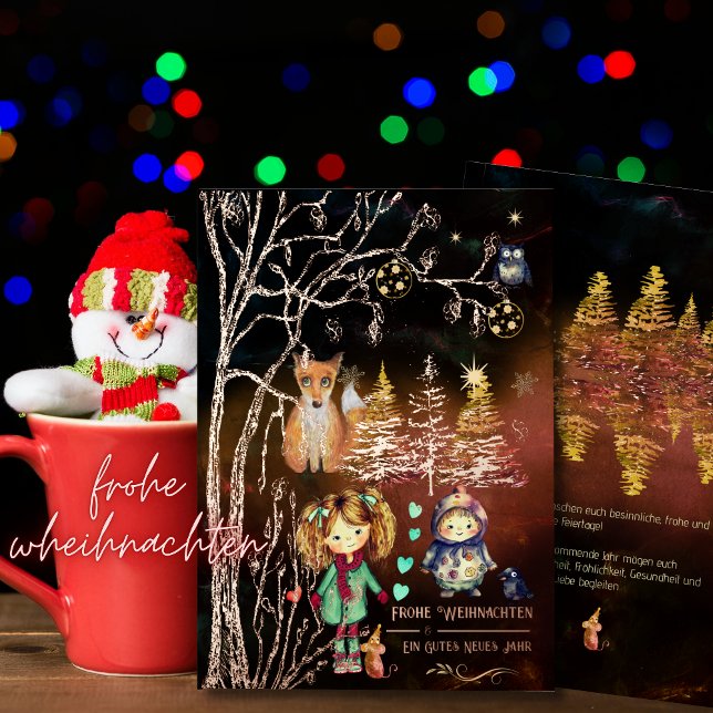 Winterzauber Frohe Weihnachtskarte Folien Feiertagskarte (Winterzauber Frohe Weihnachtskarte Foil Holiday Card)