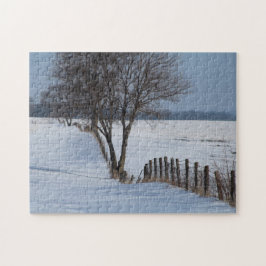 Winterzaun-Foto Puzzle